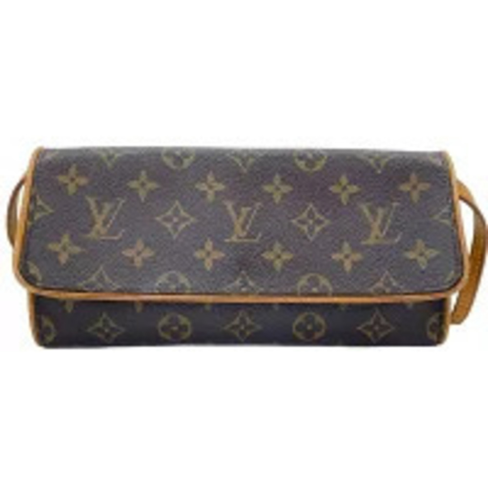 Louis Vuitton Monogram Pochette Twin Shoulder Bag Brown